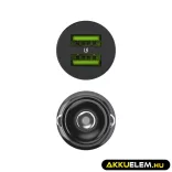 Greencell autós töltő 36W PowerRide Nano36 mit 2x USB-A Ultra Charge - GreenCell