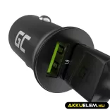Greencell autós töltő 36W PowerRide Nano36 mit 2x USB-A Ultra Charge - GreenCell