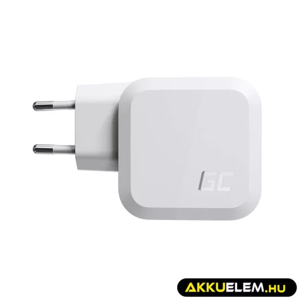 Greencell Fehér 65W GaN PowerGan mains töltő Laptop MacBook Phone Tablet Nintendo Switch 2x USB-C 1x - GreenCell