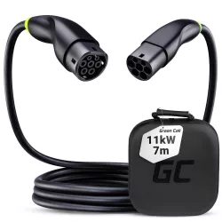   Greencell Type 2 EV elektromos autó töltőkábel 11 kW 7 m Tesla Model 3 S X Y VW ID.3 ID.4 Kia EV6 Hyundai IONIQ 5 Ford Mach-E - GreenCell