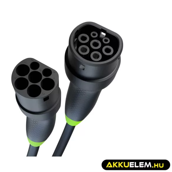 Greencell Type 2 EV elektromos autó töltőkábel 11 kW 7 m Tesla Model 3 S X Y VW ID.3 ID.4 Kia EV6 Hyundai IONIQ 5 Ford Mach-E - GreenCell