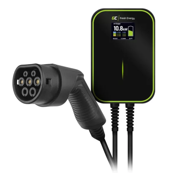 Greencell Wallbox EV PowerBox 22kW töltő Type 2 kábellel (6m) elektromos autókhoz plug-in hybridekhez - GreenCell