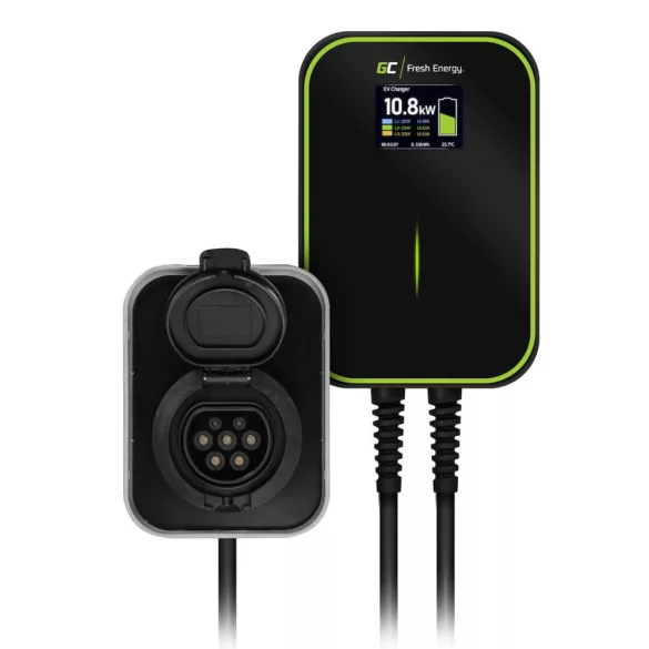 Greencell Wallbox EV PowerBox 22kW RFID töltő Type 2 csatlakozó elektromos autókhoz plug-in hybridekhez - GreenCell