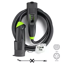   Greencell Habu EV Mobile töltő 11 kW 7 m Type 2 CEE 16 A elektromos autókhoz EV PHEV 2in1 Wallbox App - GreenCell