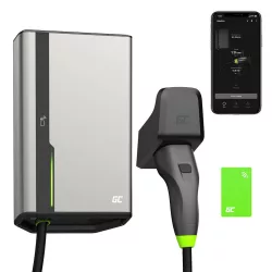   Greencell HabuDen Wallbox 22kW 32A 7.5m NFC kábel Type 2 Smart EV töltőállomás App Bluetooth WiFi - GreenCell