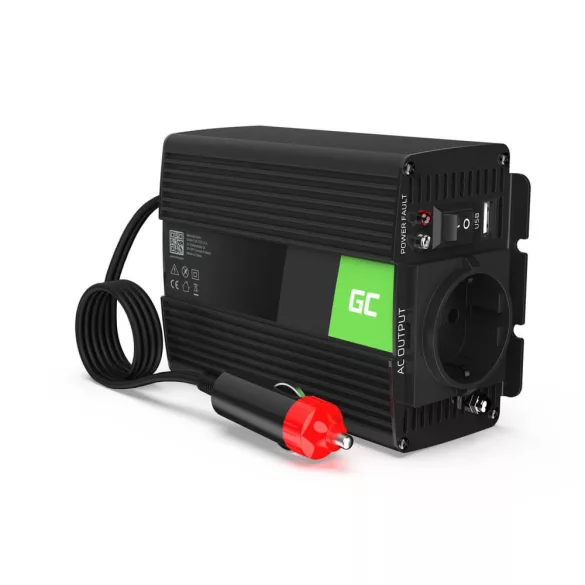 GreenCell Inverter 12V 230V 150W/300W Módosított szinuszhullámú - GreenCell