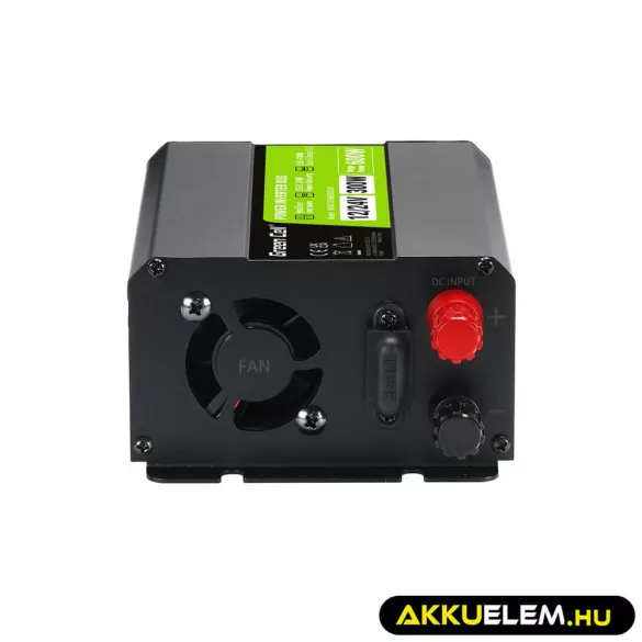 GreenCell Inverter 12V / 24V 230V 300W/600W DUO Módosított szinuszhullámú - GreenCell