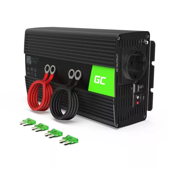 GreenCell Inverter 24V 230V 1000W/2000W Módosított szinuszhullámú - GreenCell