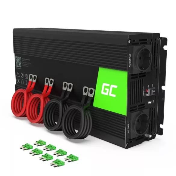 GreenCell Inverter 24V 230V 3000W/6000W Módosított szinuszhullámú - GreenCell