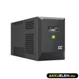 GreenCell Módosított szinuszos szünetmentes tápegység (UPS) 1500VA 900W PowerProof LCD kijelző - GreenCell
