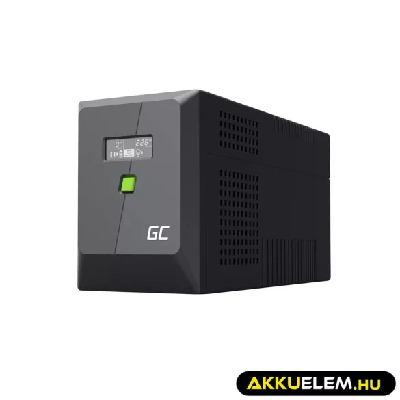 GreenCell Módosított szinuszos szünetmentes tápegység (UPS) 1500VA 900W PowerProof LCD kijelző - GreenCell