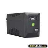 GreenCell Módosított szinuszos szünetmentes tápegység (UPS) 850VA 480W PowerProof LCD kijelző - GreenCell