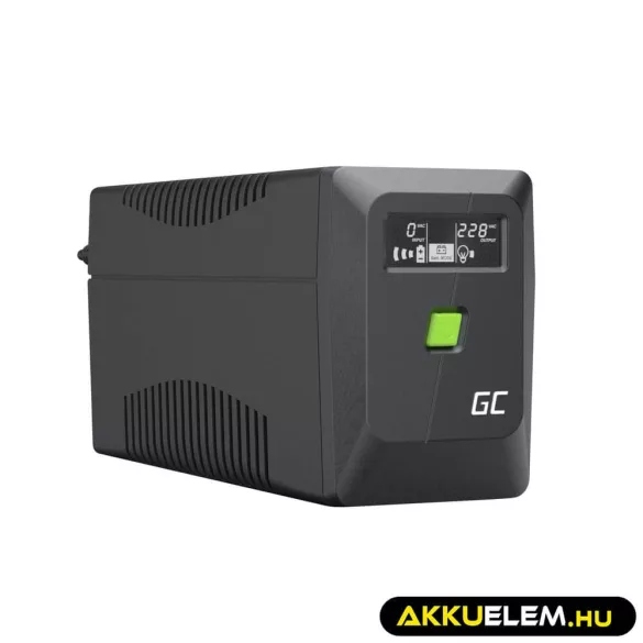 GreenCell Módosított szinuszos szünetmentes tápegység (UPS) 850VA 480W PowerProof LCD kijelző - GreenCell