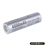 Ipari 18650 4000mAh 3,6V Li-Ion akkumulátor 10A Xtar