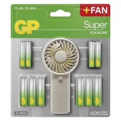 GP elemcsomag + ventillátor 12xAA + 12xAAA