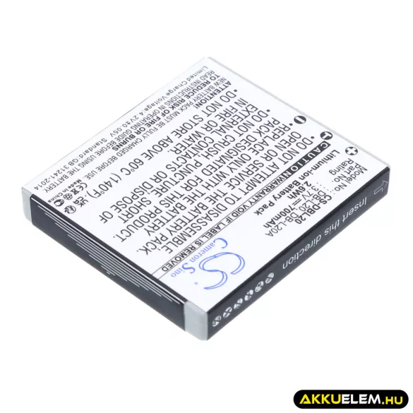 Utángyártott Sanyo Kamera Li-ion akkumulátor 3.7V 700mAh DB-L20, DB-L20A DB-L20, DB-L20A - CameronSino