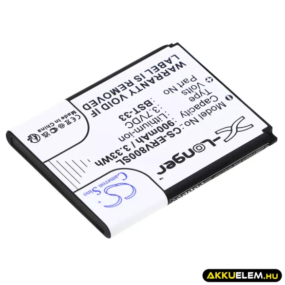 Utángyártott Sony Ericsson mobil Li-ion akkumulátor 3.7V 900mAh BST-33 BST-33 - CameronSino