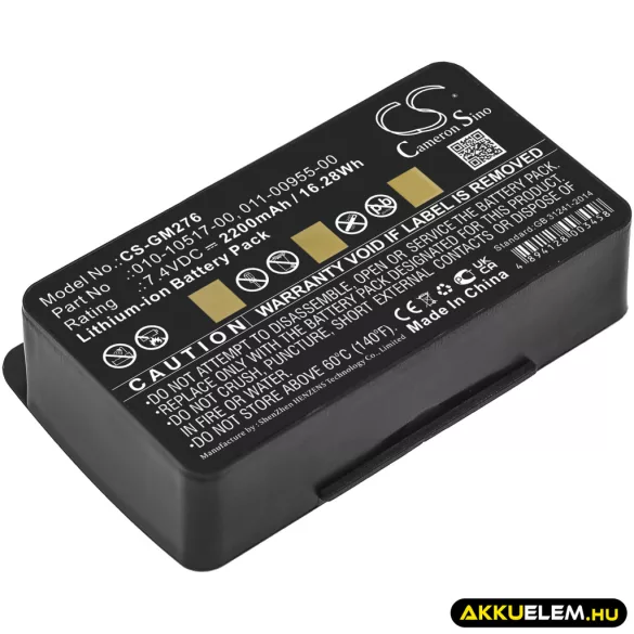 Utángyártott Garmin GPS Li-ion akkumulátor 7.4V 2200mAh 010-10517-00, 010-10517-01, 011-00955-00 010-10517-00, 010-10517-01 - CameronSino