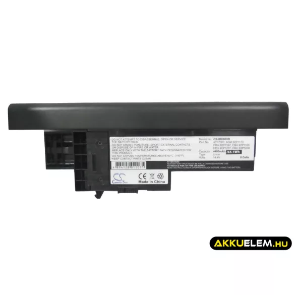 Utángyártott IBM laptop Li-ion akkumulátor 14.4V 4400mAh 40Y7001, ASM 92P1170, FRU 92P1167 40Y7001, ASM 92P1170 - CameronSino