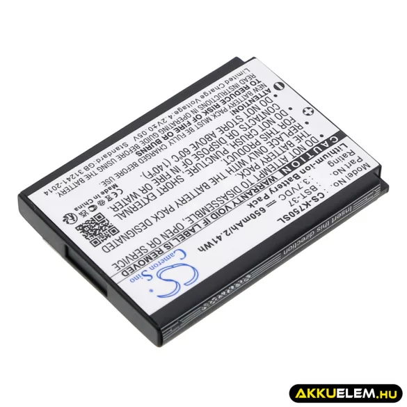 Utángyártott Sony Ericsson mobil Li-ion akkumulátor 3.7V 650mAh BST-37 BST-37 - CameronSino
