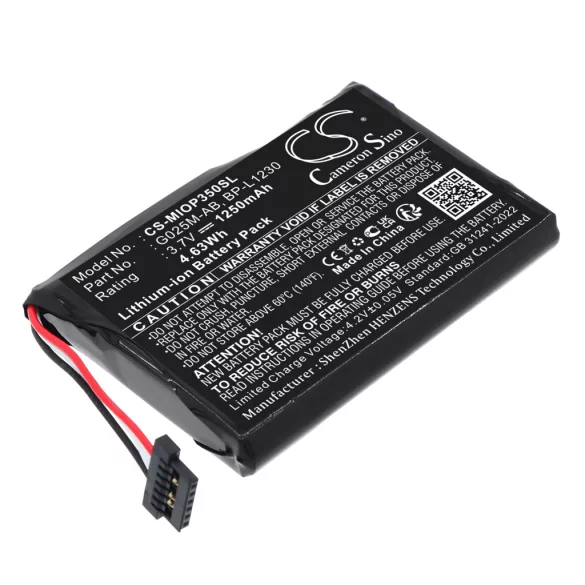 Utángyártott Navman GPS Li-ion akkumulátor 3.7V 1250mAh 541380530006, BL-LP1230/11-D00001U, 541380530005 541380530006, BL-LP1230/11-D00001U - CameronSino