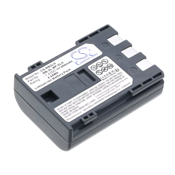 Utángyártott Canon Kamera Li-ion akkumulátor 7.4V 600mAh NB-2L, BP-2LH, NB-2LH NB-2L, BP-2LH - CameronSino