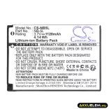 Utángyártott Nordmende Kamera Li-ion akkumulátor 3.7V 1120mAh - CameronSino