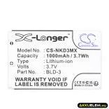 Utángyártott Nokia mobil Li-ion akkumulátor 3.7V 1000mAh BLD-3 BLD-3 - CameronSino