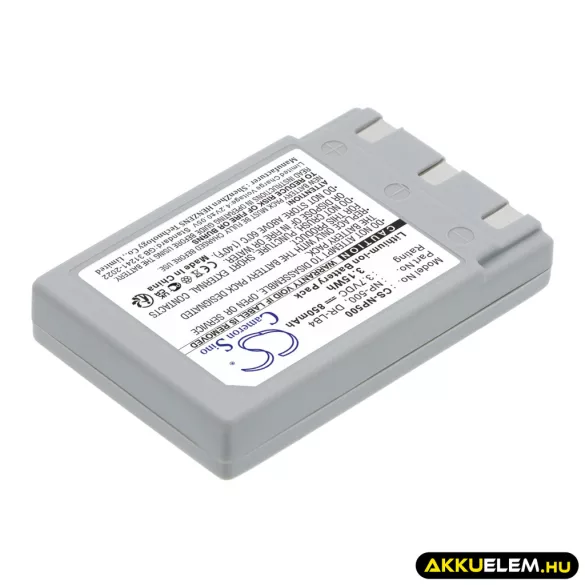 Utángyártott Minolta Kamera Li-ion akkumulátor 3.7V 850mAh NP-500, NP-600 NP-500, NP-600 - CameronSino