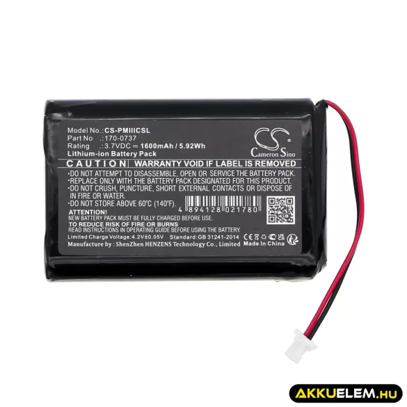 Utángyártott Palm PDA Li-ion akkumulátor 3.7V 1600mAh 170-0737 170-0737 - CameronSino