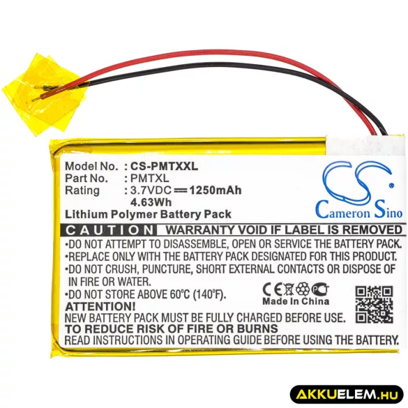 Utángyártott Palm PDA Li-Polymer akkumulátor 3.7V 1250mAh - CameronSino