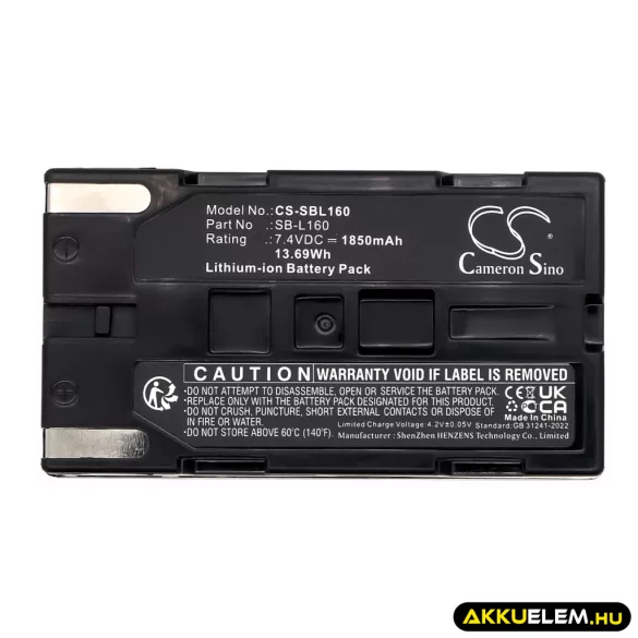 Utángyártott Samsung Kamera Li-ion akkumulátor 7.4V 1850mAh SB-L160, SB-L110A, SB-L320 SB-L160, SB-L110A - CameronSino