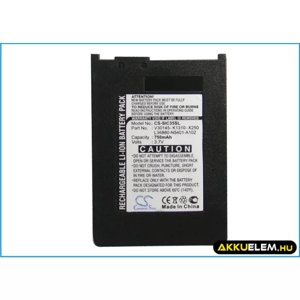 Utángyártott Siemens mobil Li-ion akkumulátor 3.7V 750mAh V30145-K1310-X127, L36880-N5401-A102, V30145-K1310-X132 V30145-K1310-X127, L36880-N5401-A102 - CameronSino