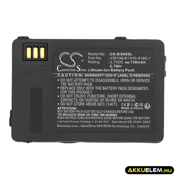 Utángyártott Siemens mobil Li-ion akkumulátor 3.7V 730mAh V30148-K1310-X185-1, L36880-N4501-A100, V30148-K1310-X183 V30148-K1310-X185-1, L36880-N4501-A100 - CameronSino