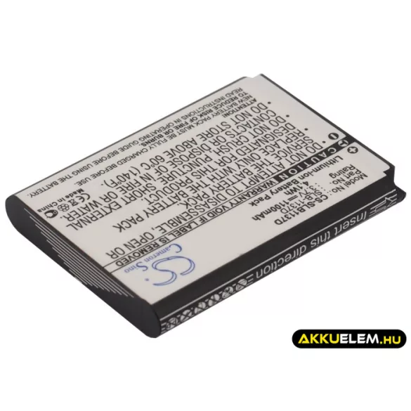 Utángyártott Samsung Kamera Li-ion akkumulátor 3.7V 1100mAh SLB-1137D SLB-1137D - CameronSino