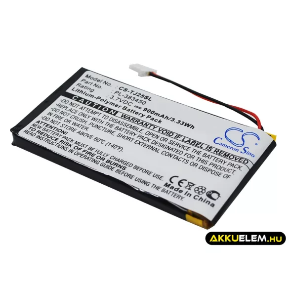 Utángyártott Sony PDA Li-Polymer akkumulátor 3.7V 900mAh PL-383450 PL-383450 - CameronSino