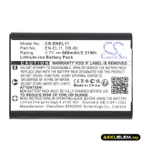 Utángyártott Sanyo Kamera Li-ion akkumulátor 3.7V 680mAh DB-L70, DB-L70A, DB-L70AU DB-L70, DB-L70A - CameronSino