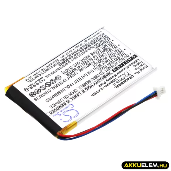 Utángyártott Garmin GPS Li-Polymer akkumulátor 3.7V 1250mAh 361-00019-11, 010-00621-10 361-00019-11, 010-00621-10 - CameronSino