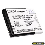Utángyártott Nokia mobil Li-ion akkumulátor 3.7V 1100mAh BL-6F BL-6F - CameronSino