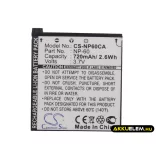 Utángyártott Casio Kamera Li-ion akkumulátor 3.7V 720mAh NP-60 NP-60 - CameronSino