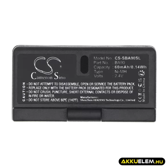 Utángyártott Sennheiser Vezeték nélküli fejhallgató Ni-MH akkumulátor 2.4V 60mAh BA90, E90, E180 BA90, E90 - CameronSino