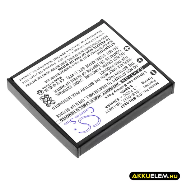Utángyártott Samsung Kamera Li-ion akkumulátor 3.7V 820mAh SLB-0837, SB-L0837 SLB-0837, SB-L0837 - CameronSino