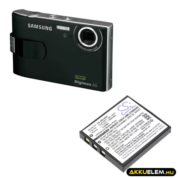 Utángyártott Samsung Kamera Li-ion akkumulátor 3.7V 820mAh SLB-0837, SB-L0837 SLB-0837, SB-L0837 - CameronSino