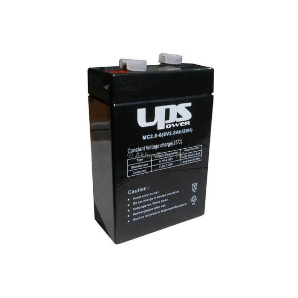 UPS Power 6V 2,8Ah zselés akkumulátor (MC2.8-6)