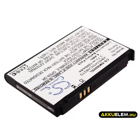 Utángyártott Samsung mobil Li-ion akkumulátor 3.7V 1200mAh AB653450CABSTD, AB653450CAB, AB653450CE AB653450CABSTD, AB653450CAB - CameronSino