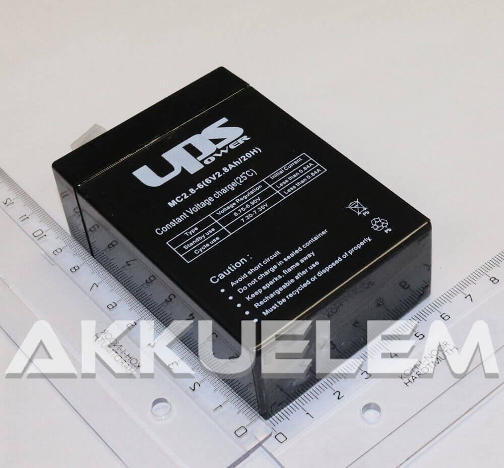 UPS Power 6V 2,8Ah zselés akkumulátor (MC2.8-6)