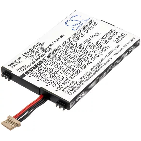 Utángyártott Amazon E-könyv Li-ion akkumulátor 3.7V 1200mAh A00100, BA1001, 170-1001-00 A00100, BA1001 - CameronSino