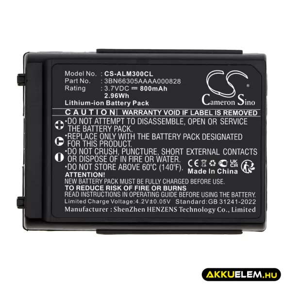 Utángyártott Alcatel Vezeték nélküli telefon Li-ion akkumulátor 3.7V 800mAh ALCH-011664AC, 3BN66305AAAA000828, 3BN66305AAAA000846 ALCH-011664AC, 3BN66305AAAA000828 - CameronSino