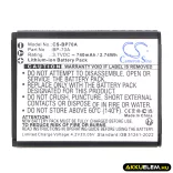 Utángyártott Samsung Kamera Li-ion akkumulátor 3.7V 740mAh BP-70A, EA-BP70A, BP-70EP BP-70A, EA-BP70A - CameronSino