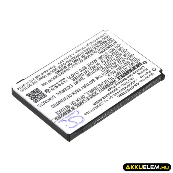 Utángyártott Doro mobil Li-ion akkumulátor 3.7V 800mAh 01.10.CAREP0103, XD0904009446 01.10.CAREP0103, XD0904009446 - CameronSino